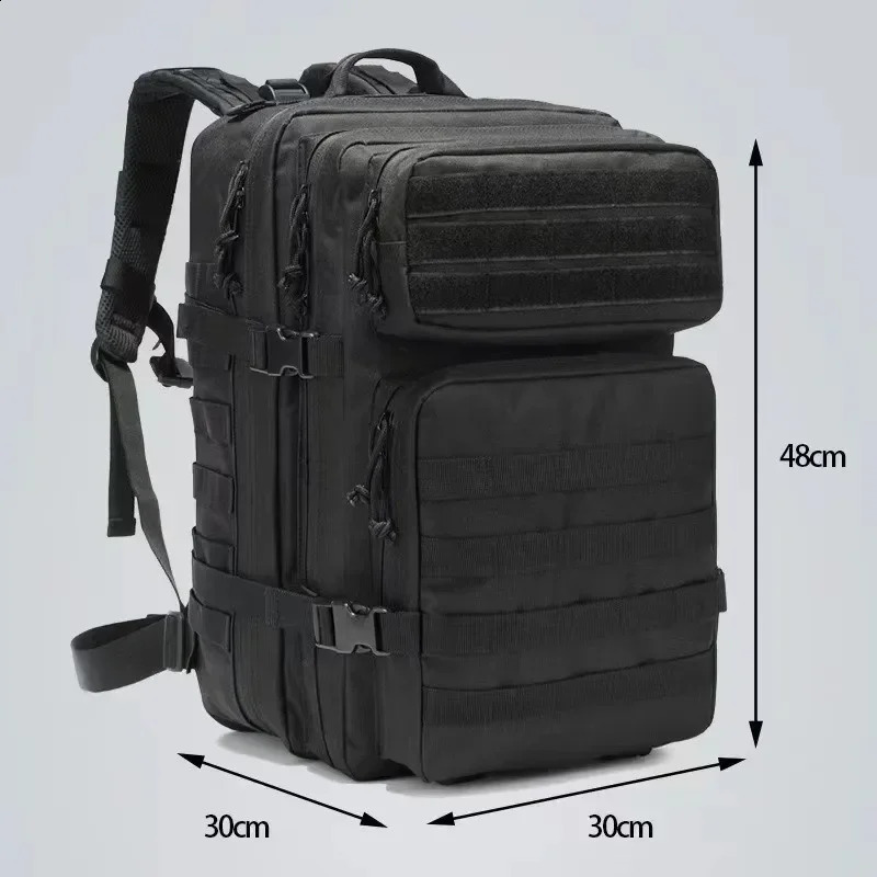 45L tactical backpack mens travel large capacity Rucksacks waterproof outdoor sports multifunctional bag 240919