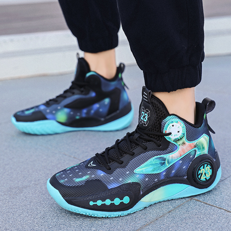 New Trend Colorful Sports Shoes Anti-slip Shock-absorbing Men's Basketball Shoes Comfort Breathable Women Basketball Sneakers