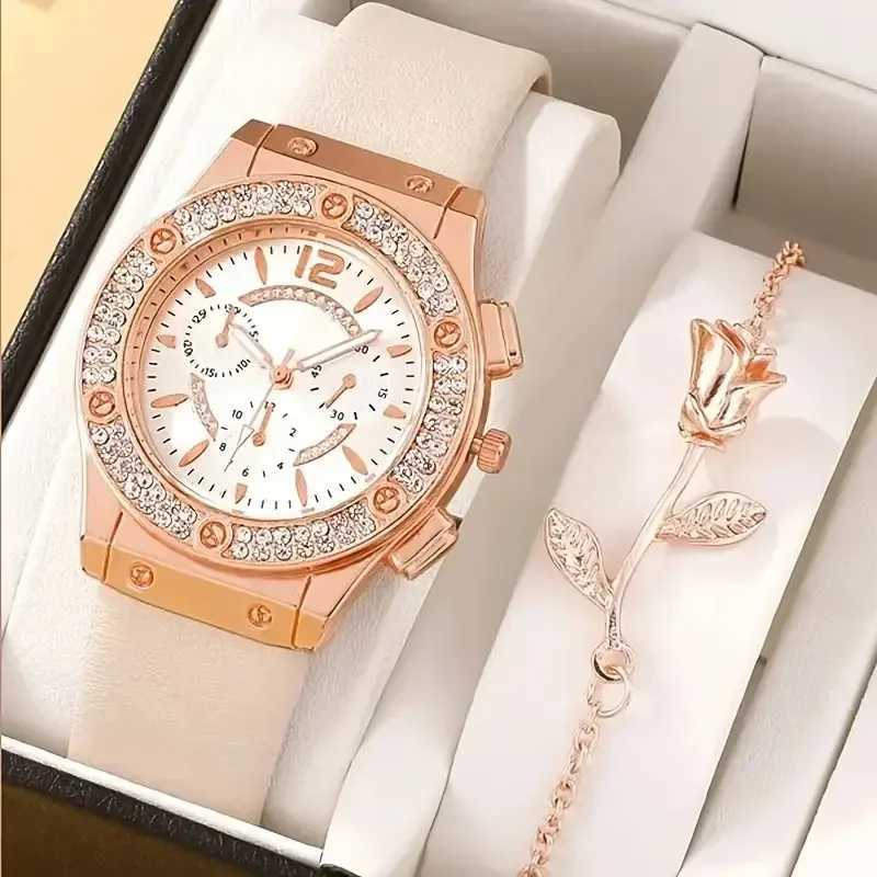 2pcs Set Womens Butterfly Watches Ladies Fashion Watch New Simple Casual Women Analog WristWatch Bracelet GiftX240920