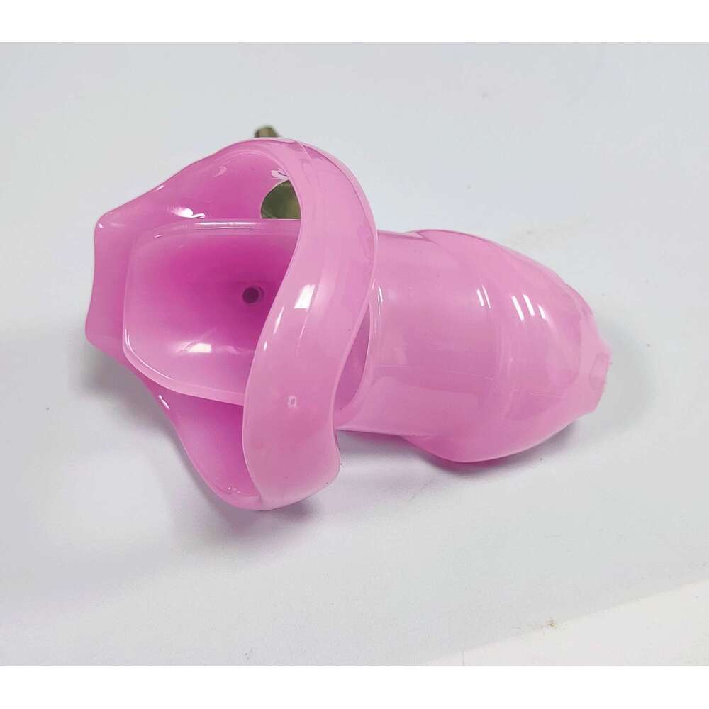 AIZHILAN 2024 new design PVC lockabel Chastity Cage for men.