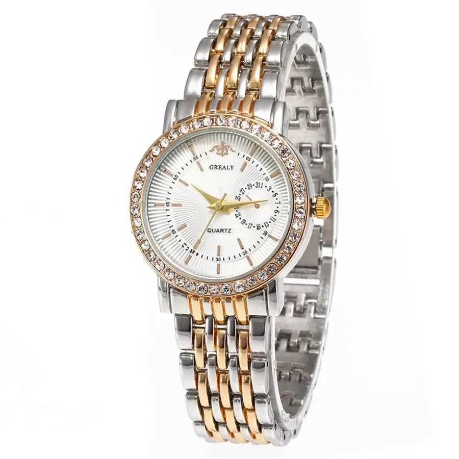 New Casual Watches Women Luxury Fashion Lovers Watch Rhinestone Stainless steel Quartz Watch Men Women Gift Business WristwatchX240920