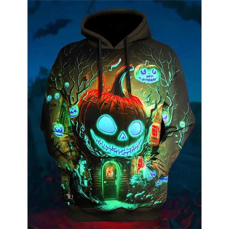 3D All Over Print Mens Halloween Pumpkin Hoodie Costume New In Pull Over Sweatshirt Foe Men Women As Gift For Halloween Holidays Y240920