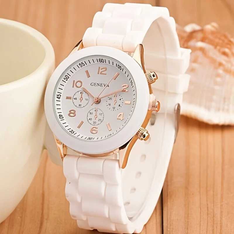 Watch Hot Sales Geneva Brand Silicone Women Watch Ladies Fashion Dress Quartz Wristwatch Female Watch montre relogio femininoX240920
