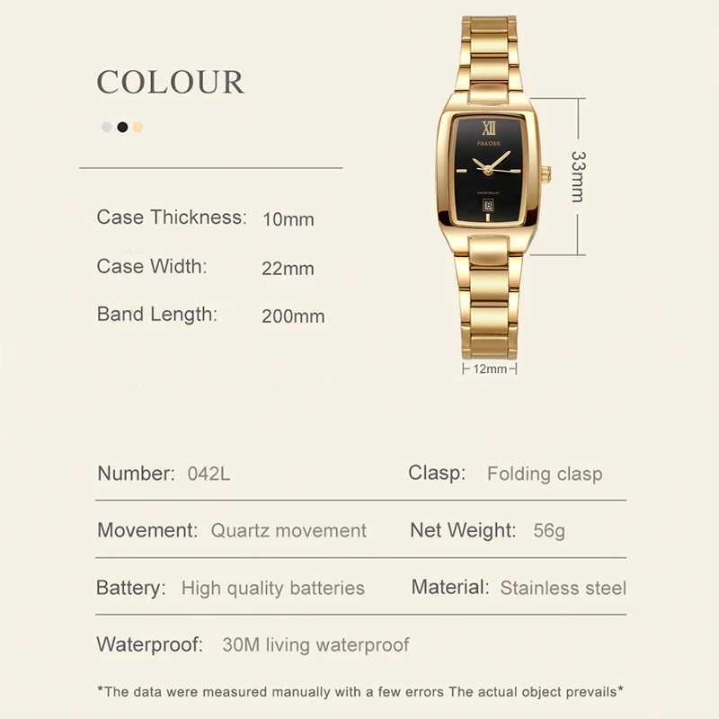 WWOOR Elegant Womens Watch Fashion Stainless Steel Waterproof Ladies Quartz Wristwatch Luxury Bracelet Watches Date Reloj mujerX240920