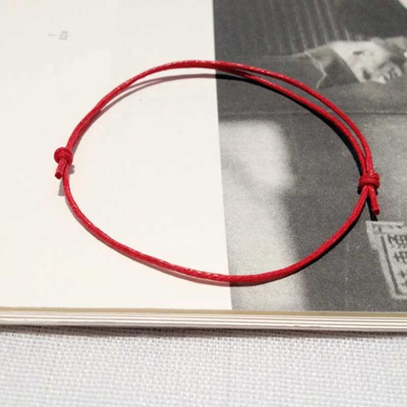 Rope Anklet Black White Red Color Adjustable Classic Men Women Summer Barefoot Adjustable And Versatile Couple Bracelets Y240920