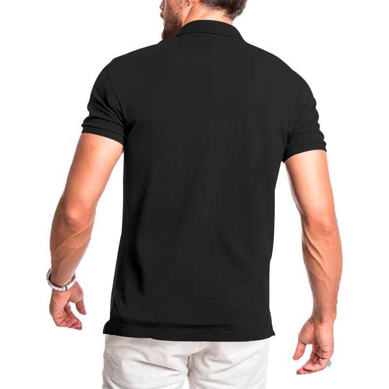 New Mens Short Sleeve Polo Shirts Summer Tshirt Lapel Breathable Basic Button-up Gym Top Lightweight Loose Men ShirtsX240920