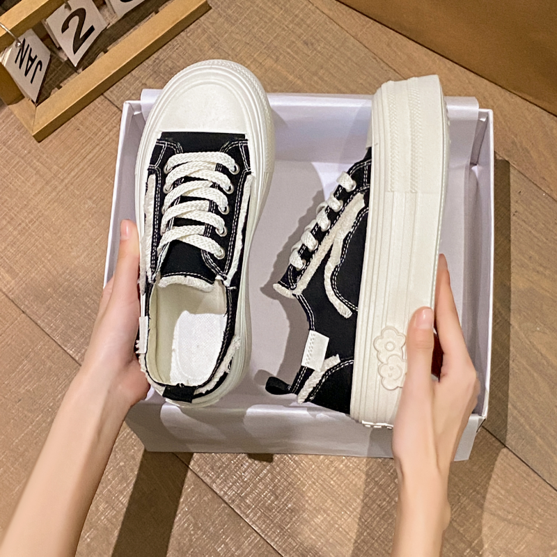 Women's 2024 Vulcanized outdoor Canvas Sneakers Ladies Flats Women Spring Autumn Lace Up Comfortable Sports Female Shoes 1c69