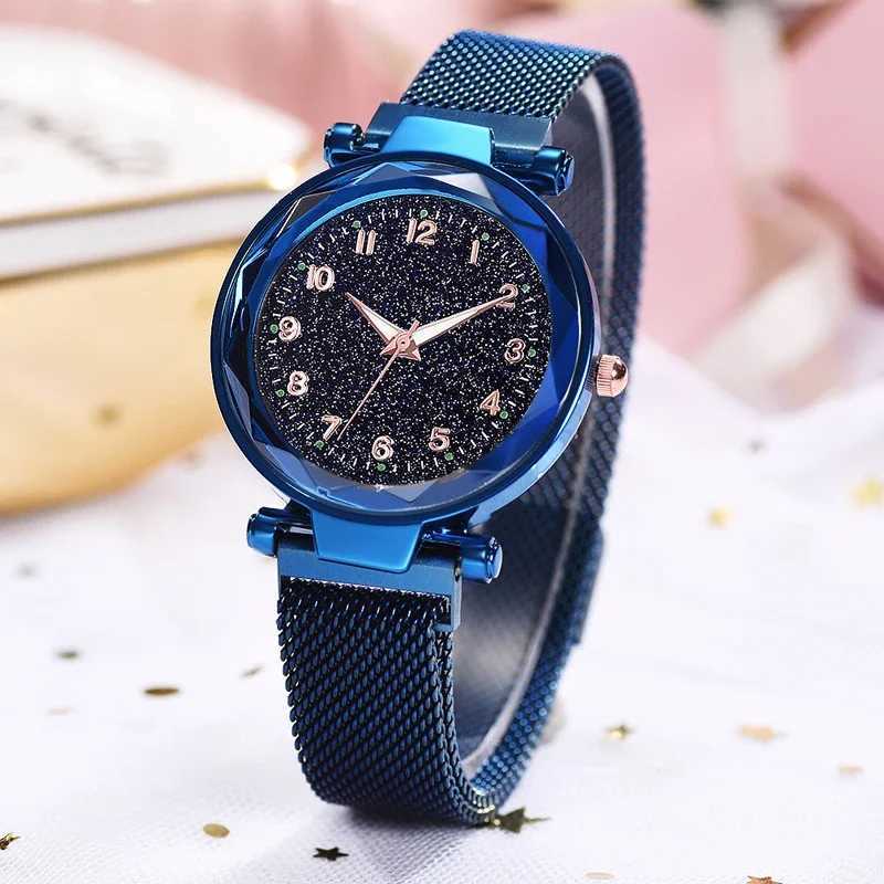 Luxury Women Watches Mesh Belt Magnetic Starry Sky Female Clock Quartz Wristwatch Fashion Ladies Wrist Watch relogio femininoX240920