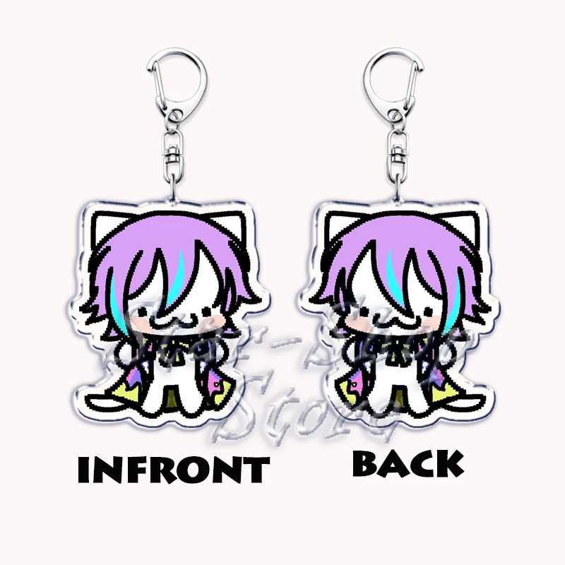 Cute Silly Cats Keychain for Bag Accessories Rui Tsukasa Akito Bag VIRTUAL SINGER Boys Key Chain Keyrings Jewelry Fans GiftsX240919