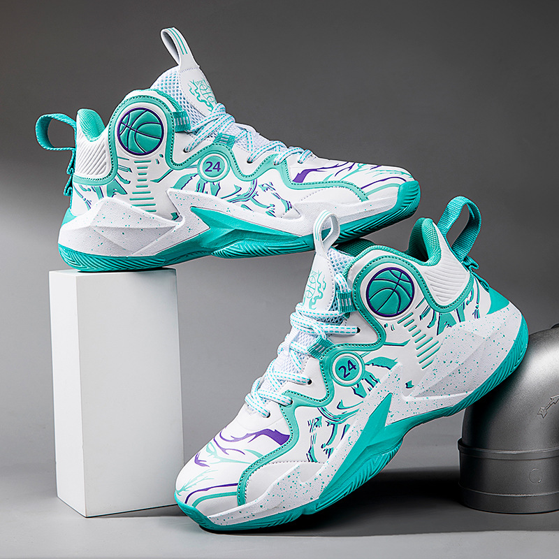 Men Professional High-top Basketball Shoes Men's Cushioning Light Basketball Sneakers Women Mesh Breathable Outdoor Sports Shoes