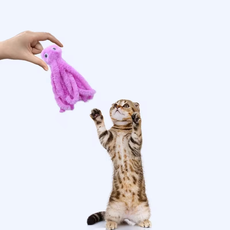 Cat toy Cute octopus plush toy bite resistant teeth interactive play pet supplies