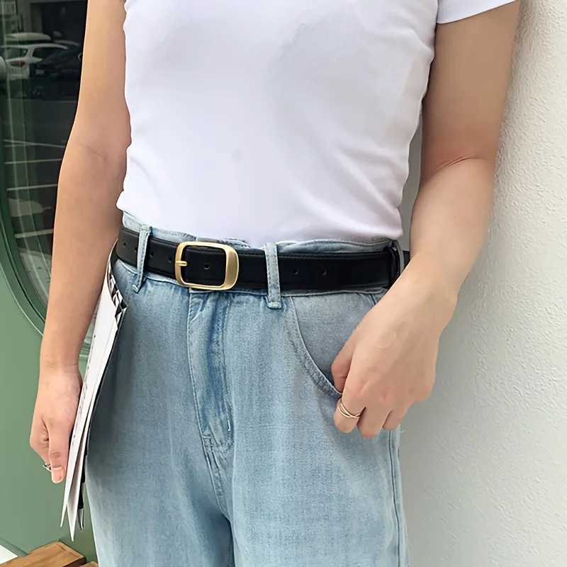 Womens Jeans Belt Womens Belt Alloy Metal Pin Buckle Fashion Belt W240920