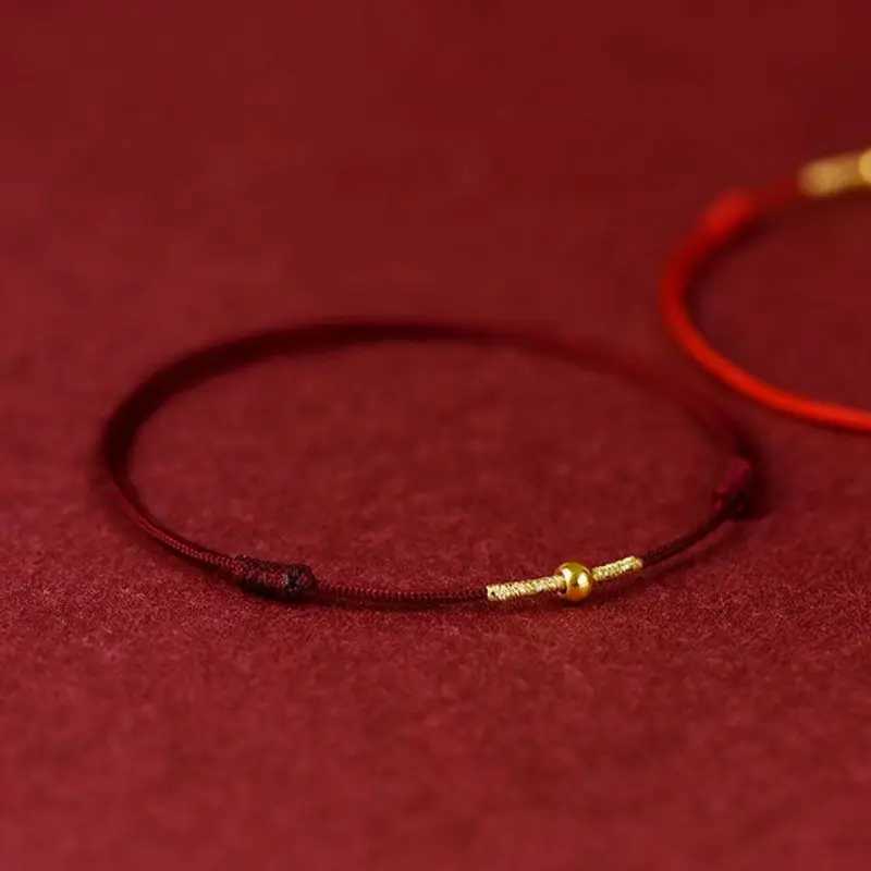 1 piece of fashionable handmade bracelet with red string and lucky bracelet. Male rs best friend lucky bracelet with ankle size adjustment X250125