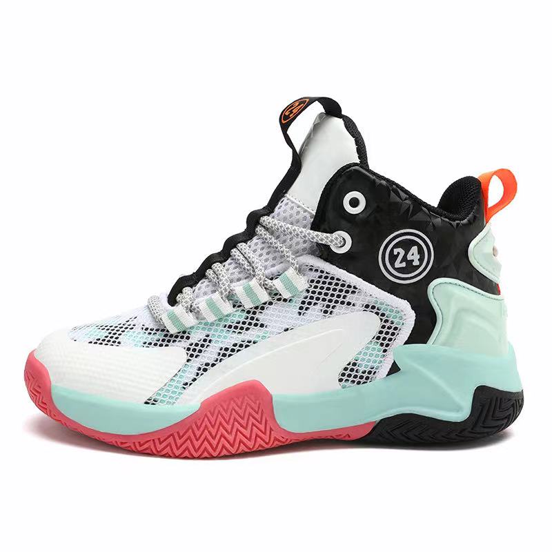 Hot Children Basketball Sneakers Fashion Breathable Basketball Trainers Baskets Boys and Girl Outdoor Platform Sport Shoes