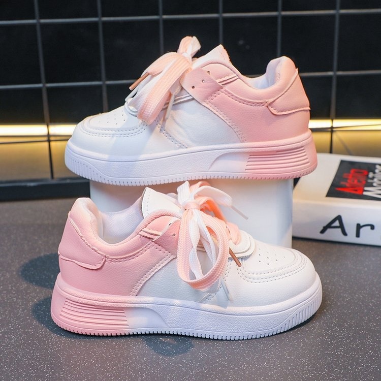 Girls' sports gradient color small white 2023 spring autumn new middle and large board children's casual shoes