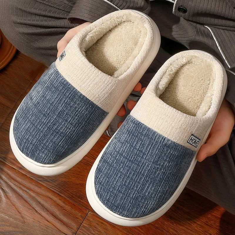 Spring Summer Slippers Soft Flax Simple Cute Warm Home Men Women House Floor Indoor Slides Fur Cross Fat Dudu Shoes Room Flat M240919