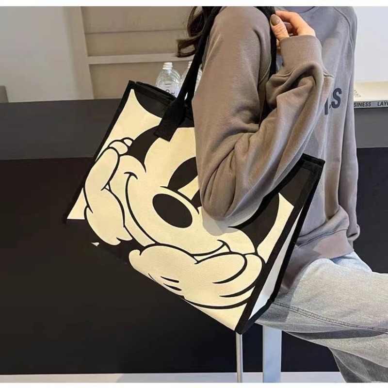trend new model s New Cartoon Casual Versatile Women Large capacity Canvas fashion bag wrap Bag Fashionable Work Commuter Handbag