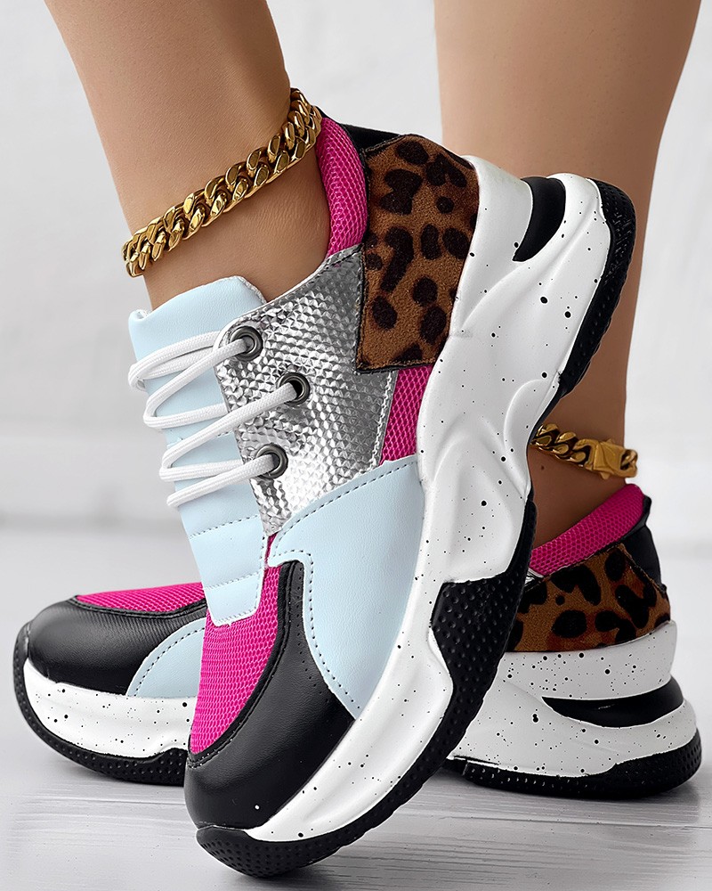 Sneakers Women's Spring Fashion Lace Up Ladies Running 35-43 Mix Color Outdoor Breathable Female Vulcanize Shoes aa14