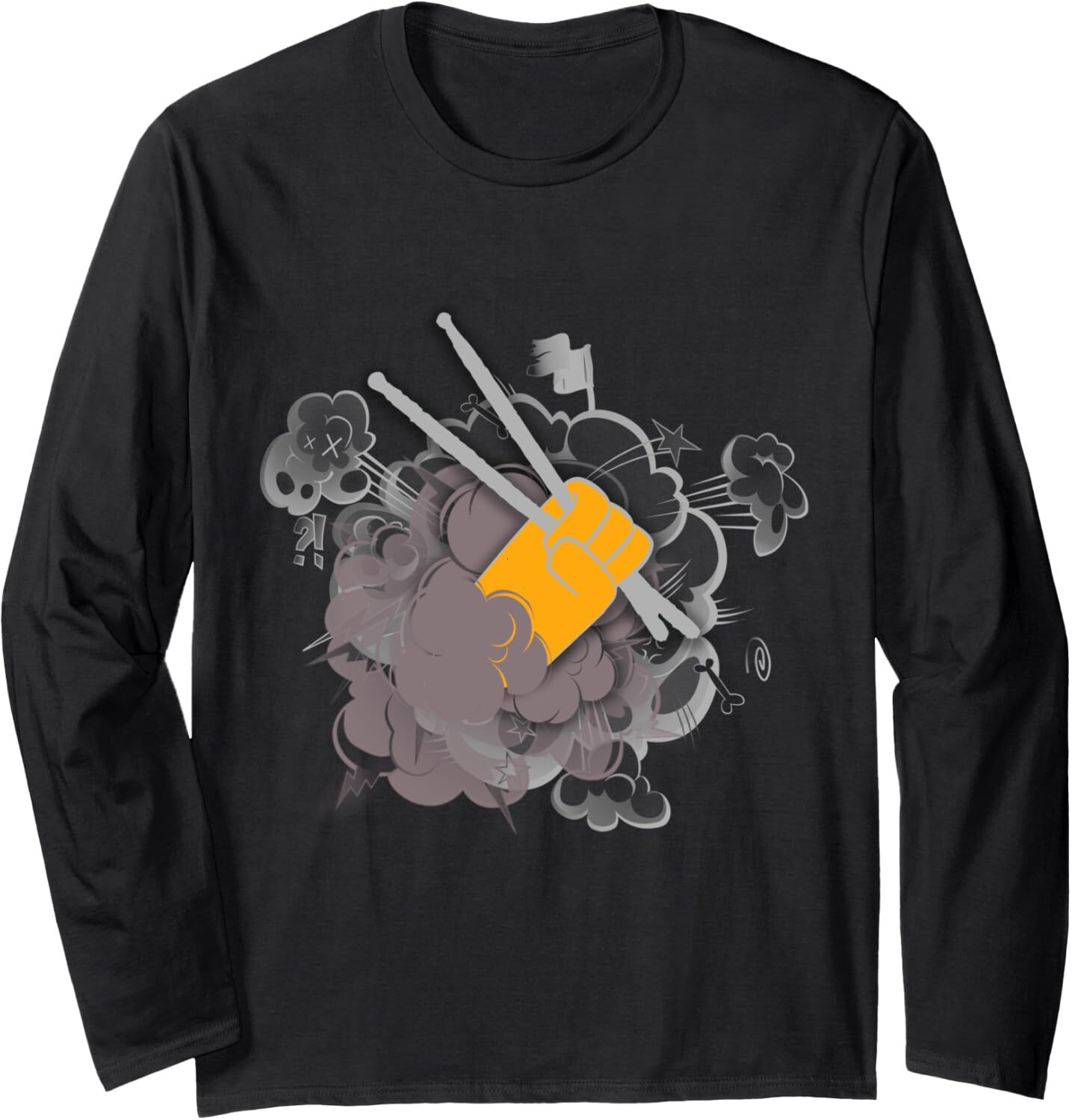 Long Sleeve Shirts for Men sweatshirt Drums Drumsticks Funny Cool Musical Gift For Drummer Long Sleeve Tee Streetwear Casual tops clothes