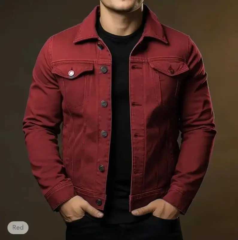 New Arrival Mens Fashion Casual Jacket ED Denim Top Autumn Loose Large Denim Jacket Mens Jacket Z241112