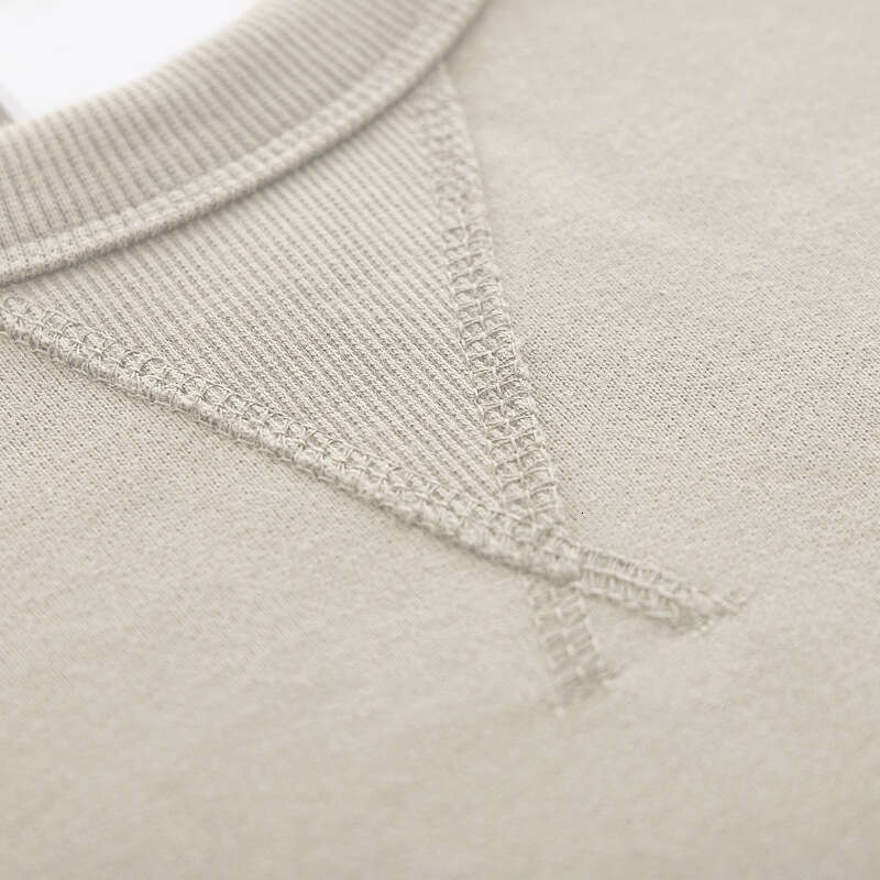 Amekhaki Thick Velvet Pullover Round Neck Long Sleeved Base Shirt Men's And Women's Hoodies