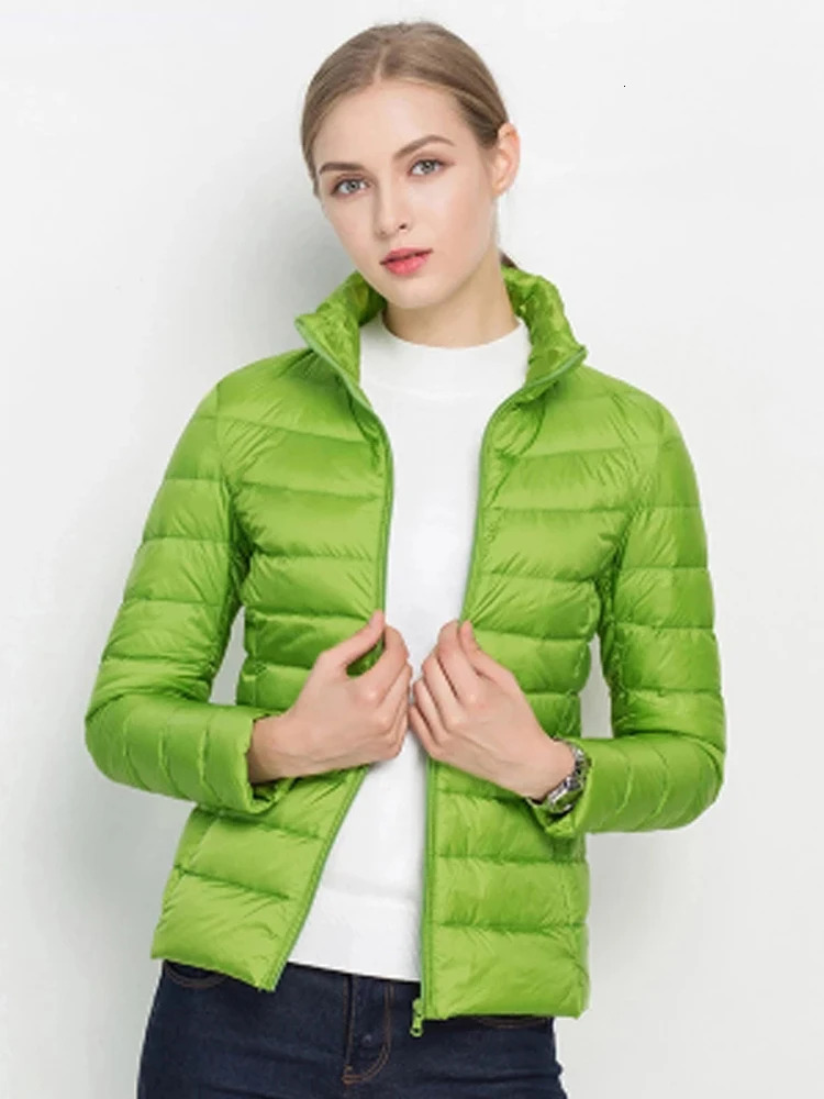 2024 New Ultra Light White Duck Slim Women Winter Puffer Jacket Portable Windproof Down Coat