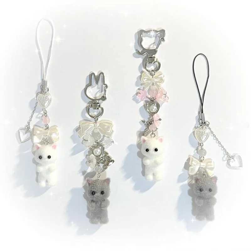 Furry Kitten keychain handmade Y2K womens fashionXJ250319