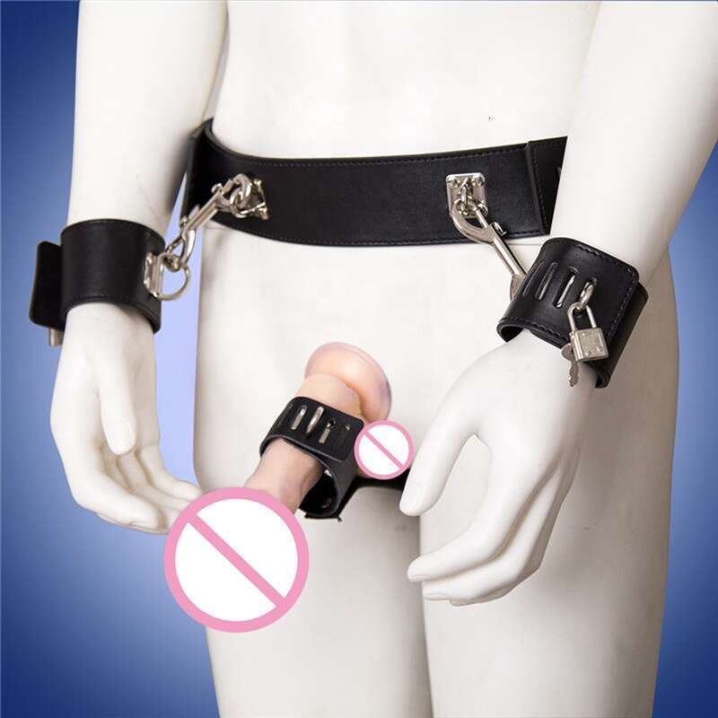 Leather Bondage Harness Male Chastity Belt Penis Cage Sex Pants