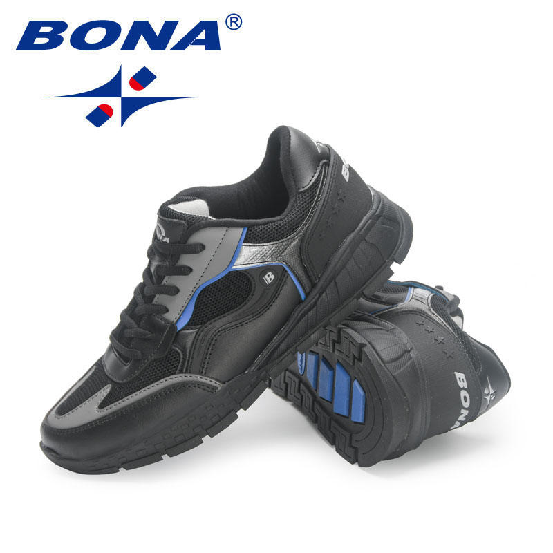 2023 BONA New New Designers Trekking Walking Footwear Hiking Shoes Men High Quality Leather Mesh Non-Slip Breathable Sneakers Man e728