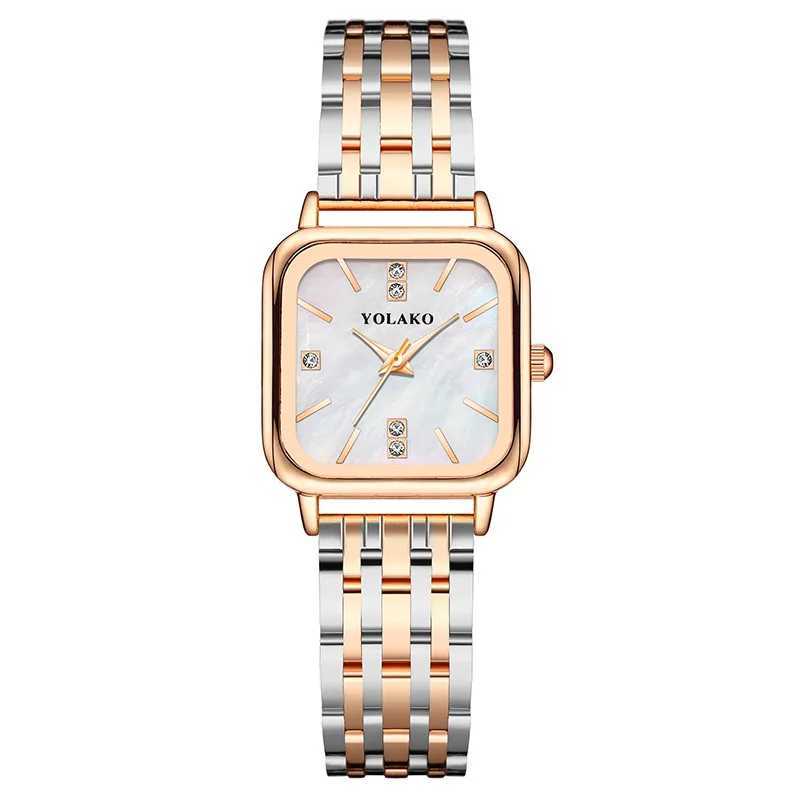 2023 New Fashion Women Luxury Watches Ladies Stainless Steel Wrist Quartz Watch For Women Square Bracelet Watch Relogio FemininoX240920