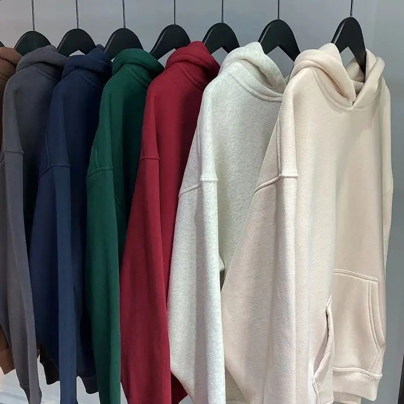 480gsm heavyduty cotton and velvet hooded sweater for men thick wool pullover women sports sweatshirt 240919