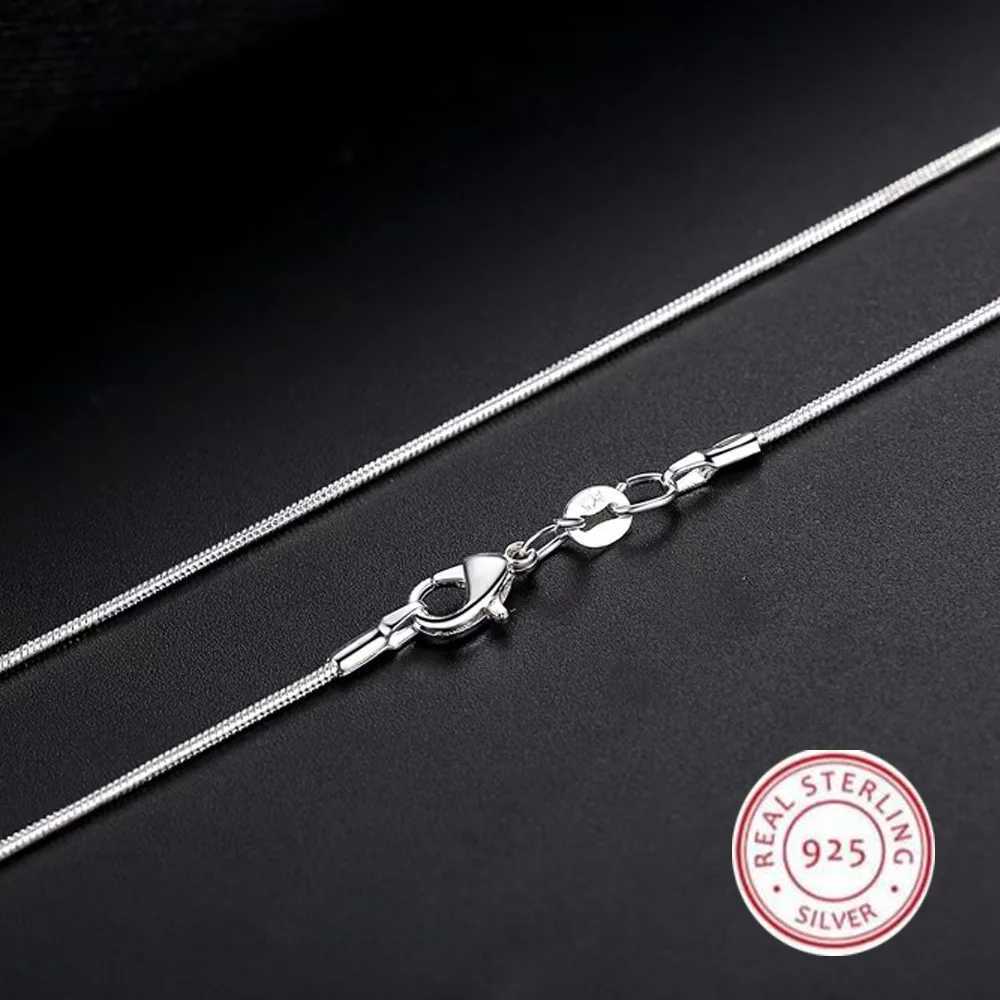 Hot 925 Sterling Silver Snake Necklace Chain 16-30inch High Quality For Woman Men Fashion Wedding Engagement JewelryX240919