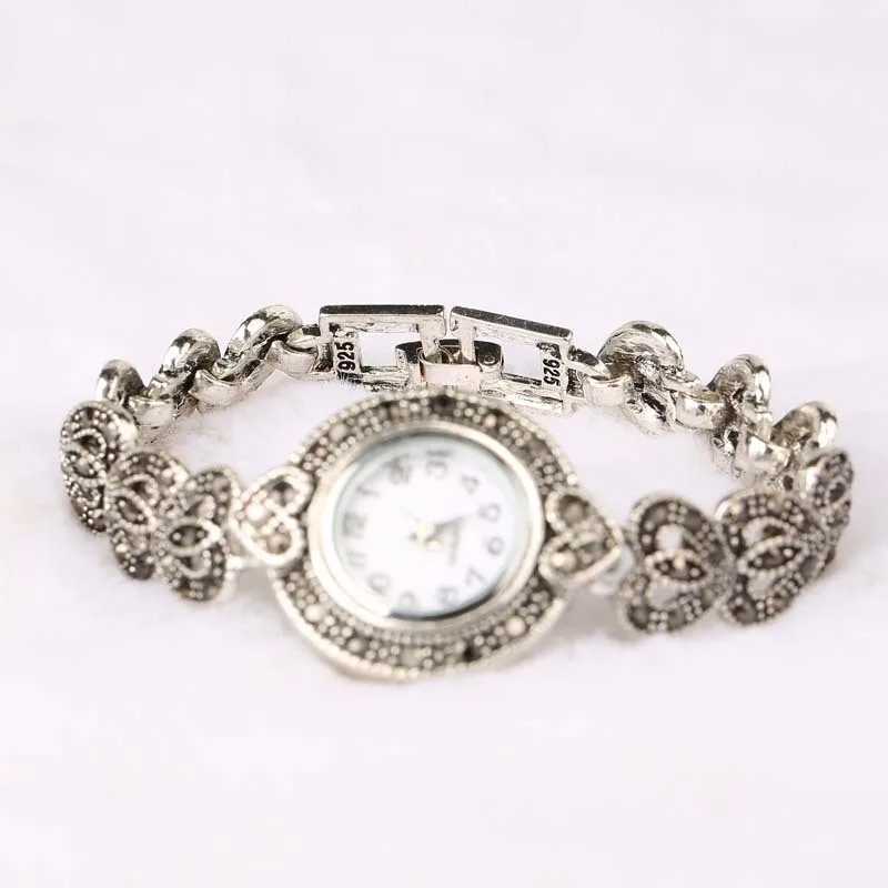 New Fashion Designer Promotion Tibetan Silver + Bangles + 26% Crystal Bracelet Wristwatch for Women watchesX240920