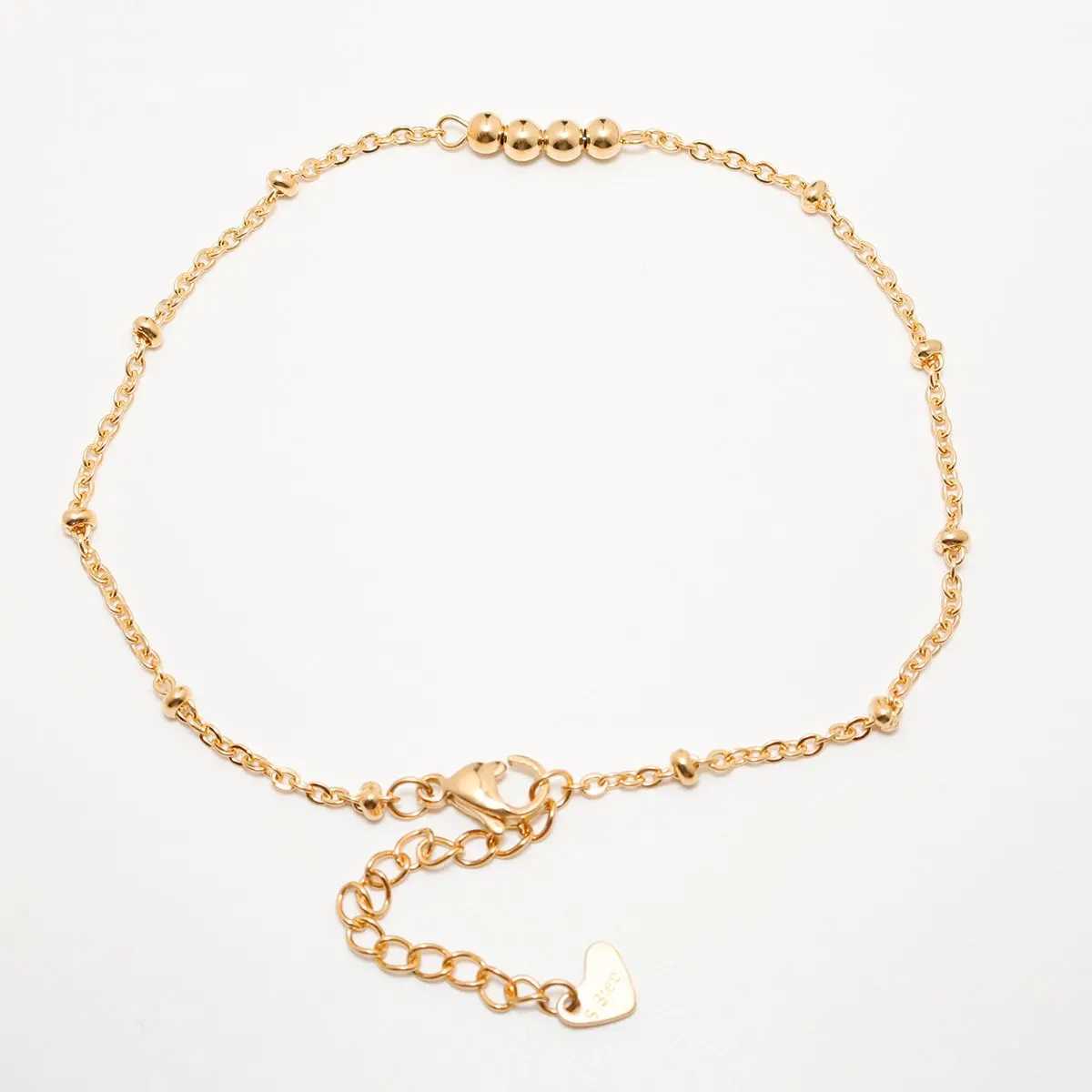 304 Stainless Steel Anklet Gold Color Chain Anklets For Women on the foot Jewelry Summer Party leg Gifts Adjustable 1 Piece Y240920