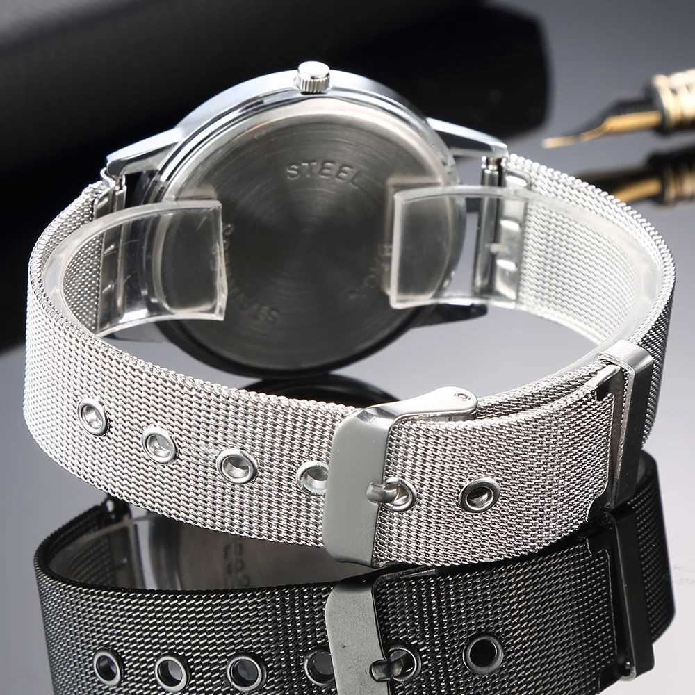 Luxury New High Quality Stainless Steel Mesh Strap Watch Quartz Movement Waterproof Women Man Casual Watches Gifts for WomanX240920