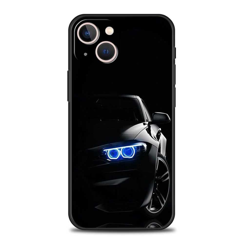 Cool sport black car phone case cover suitable for lPhone 16 15 13 12 Pro Max XR XS 11 7 8 Plus shockproof silicone soft shell coverCL240720