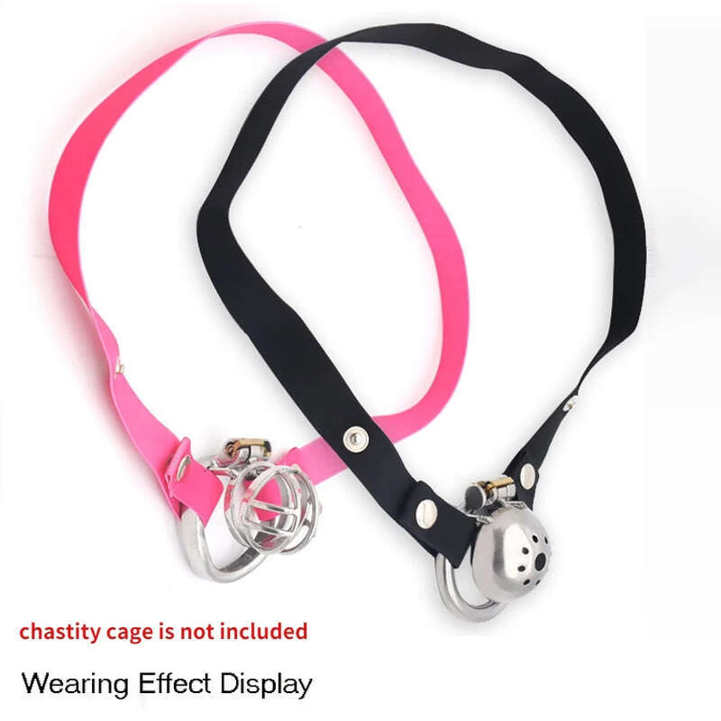 Male Chastity Cage Anti-off Device Elastic Band Auxiliary Belt Only Adjustable Ring Underwear Rope Scrotum Rings Man Sex Toys