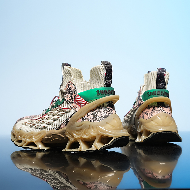 2025 new Street High Men Comfy Blade Sneakers Shock Absorption High-top Sock Sports Brand Design Walking Shoes Male Footwear 9777 -top