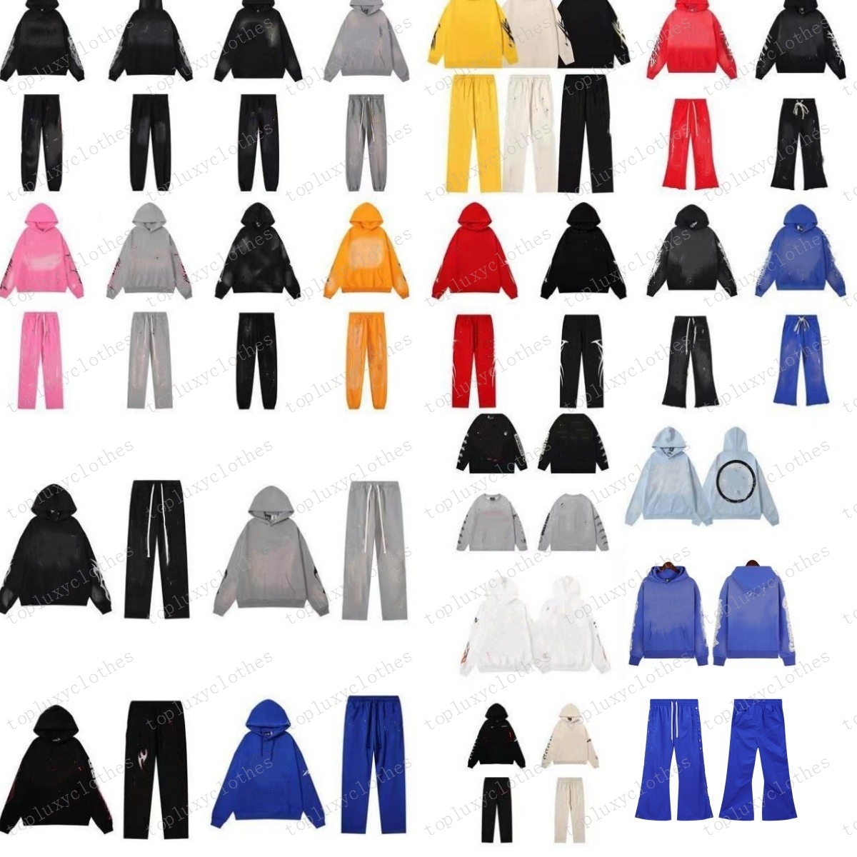 hoodies men's hoodie sweatpants Designer cotton hoodie retro do old high street loose fashion men's and women's hoodie pants