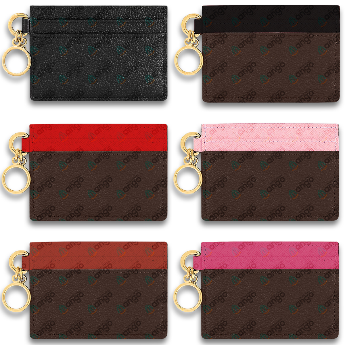 Women card holder designer wallet cardholder designer purse leather men Purses Key Ring Credit Coin Mini Wallets with box