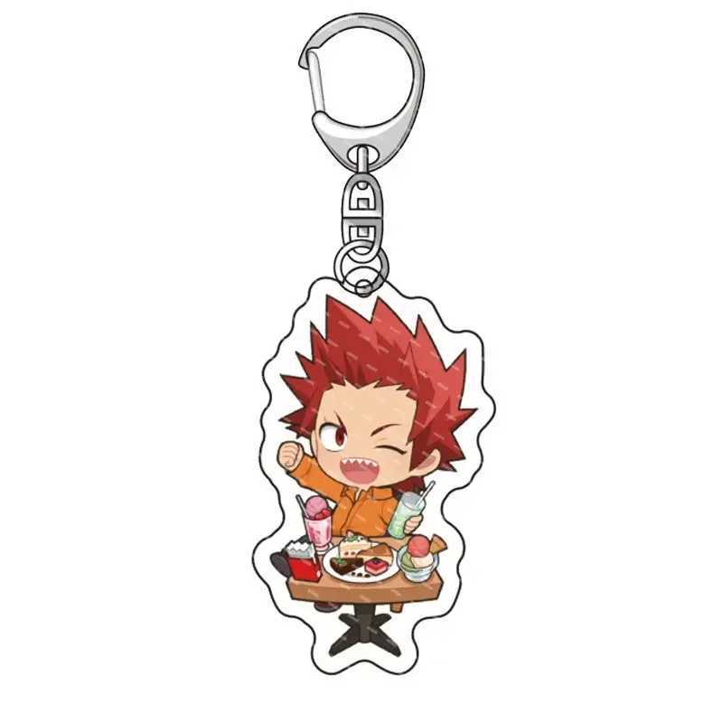 Fashion Anime My Hero School Keychain Cartoon Character Midoriya Izuku Deku OCHACO Acrylic Key Chain Fans Collection Jewlry GiftX240919