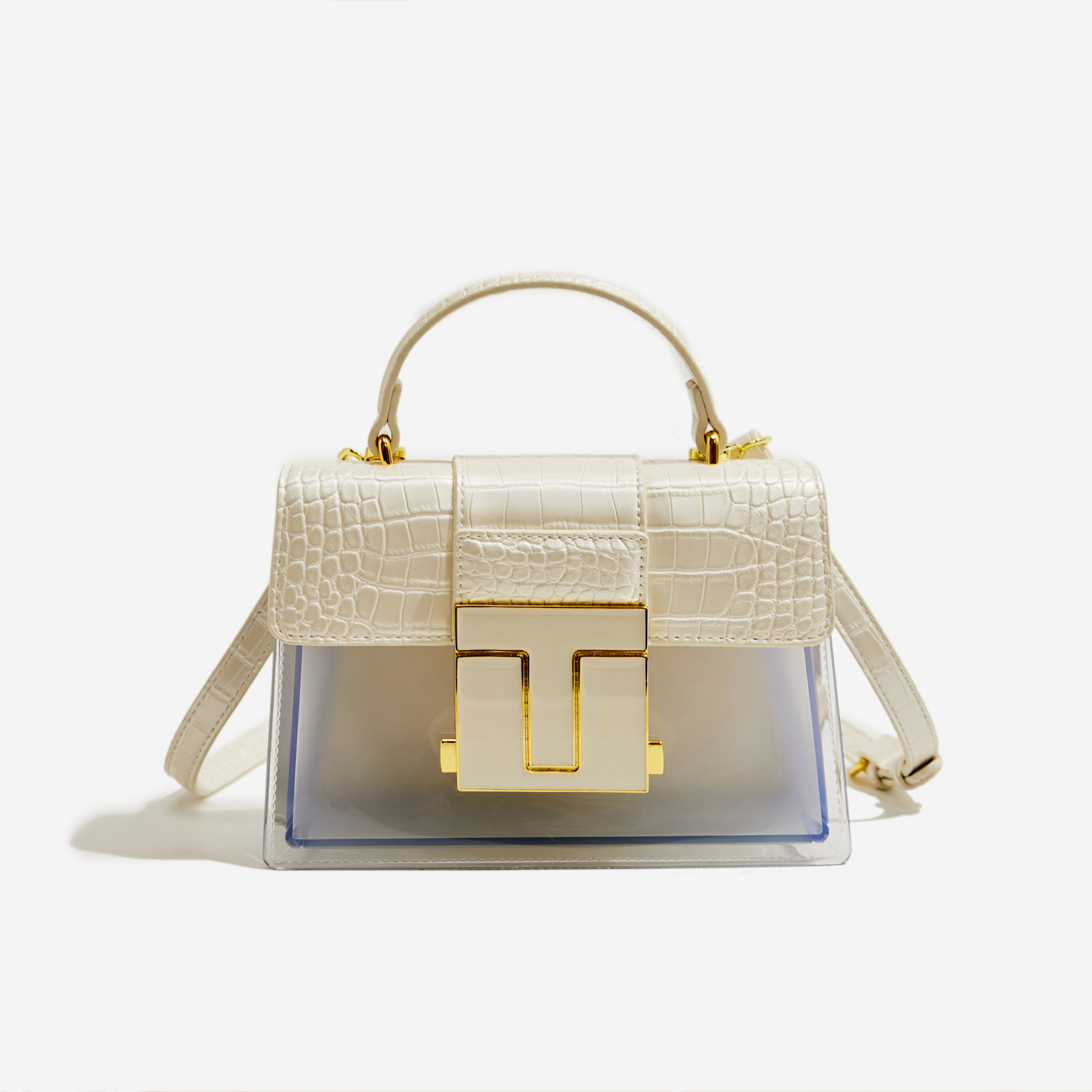 New frosted PU women's underarm bag hand-held small square bag