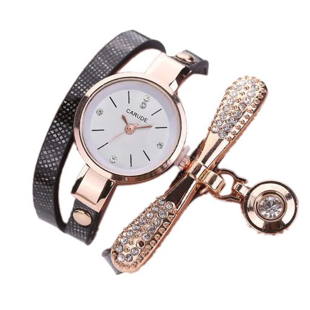 Women Leatheranalog Quartz Wrist Watches Circular Small Dial Design Sense Fashion Dress Clock Simplicity Elegant Watch 2024X240920