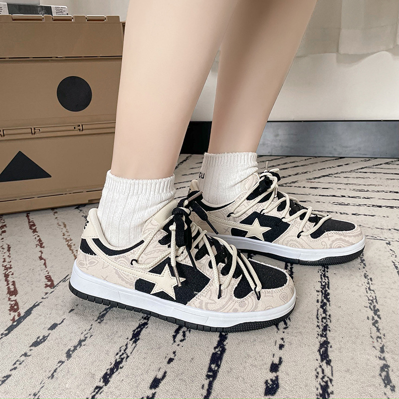 INS Platform Women's Sneakers Couple Tennis Casual Spring Autumn Lace Up Trend Flats Shoes Sneakers Female Sports Shoes Woman