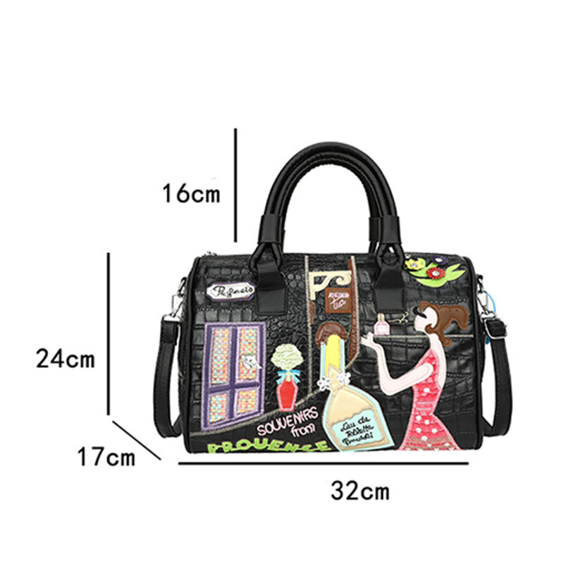 New Trend Alligator Bag For Women Fashion Large Capacity Messenger PU Leather Crossbody Female Brand Handbag