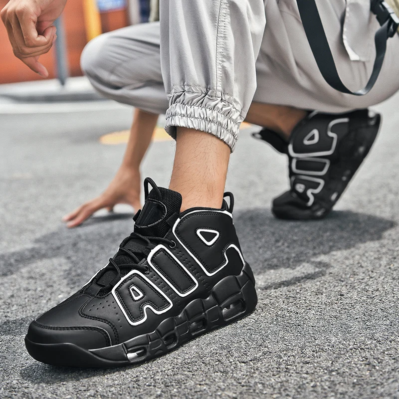 Basket Homme 2024 Men Basketball Shoes Outdoor Sports Shoes High-quality Fitness Leather Anti Slip Sports Shoes Plus Size 38-47