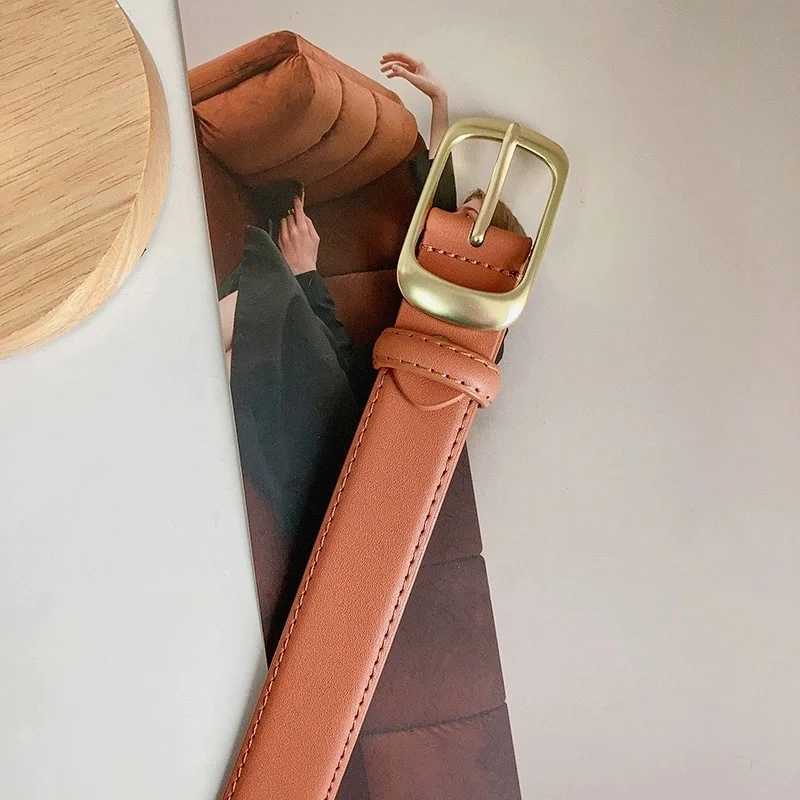 Womens Belt Black Korean Simplified Edition Jeans Belt Womens 2024 New Brown Fashion Decorative Pants Belt W240920