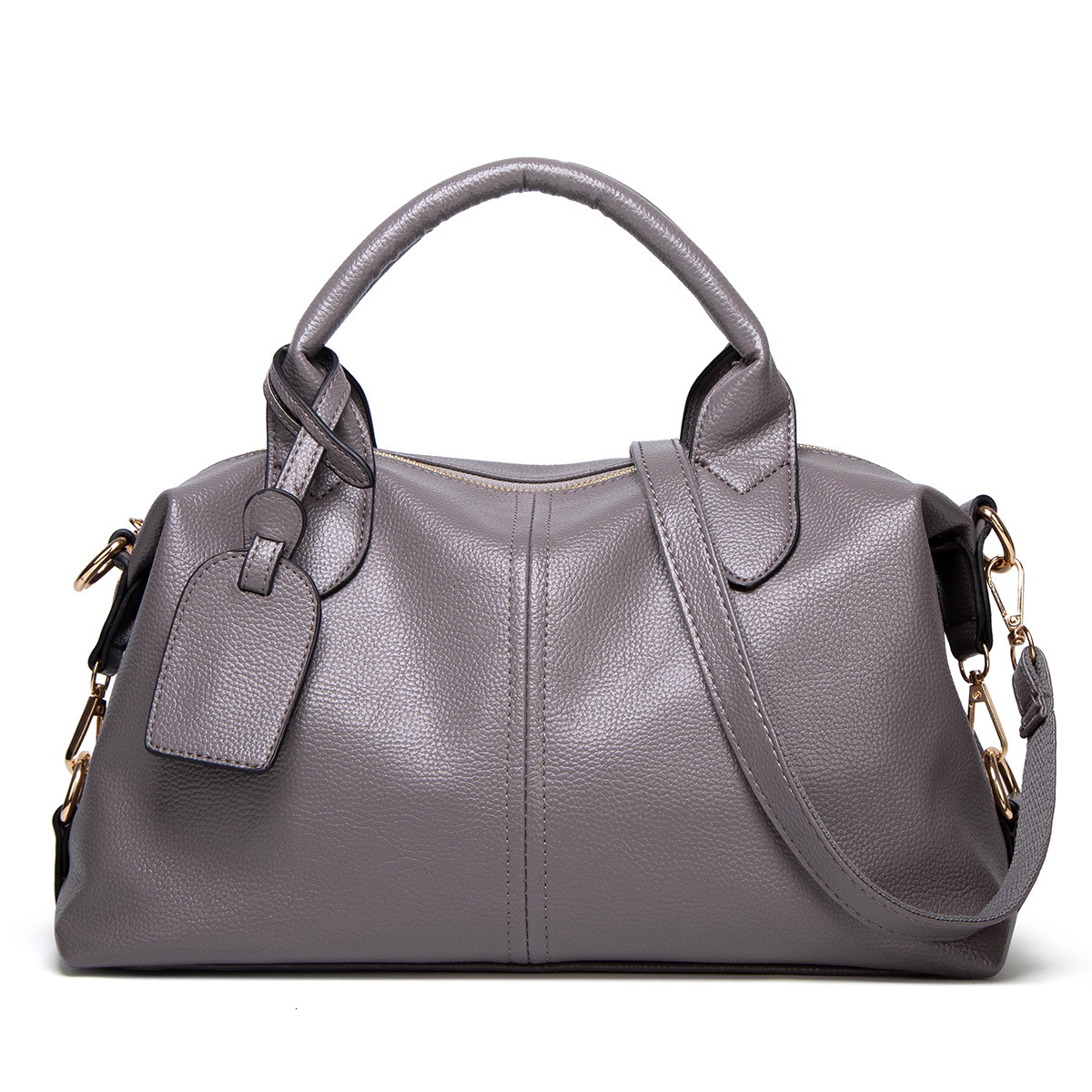 Soft Leather Boston Bags For Women 2024 New Handbags Large Capacity Shoulder Crossbody Fashion Exquisite Tote Bag