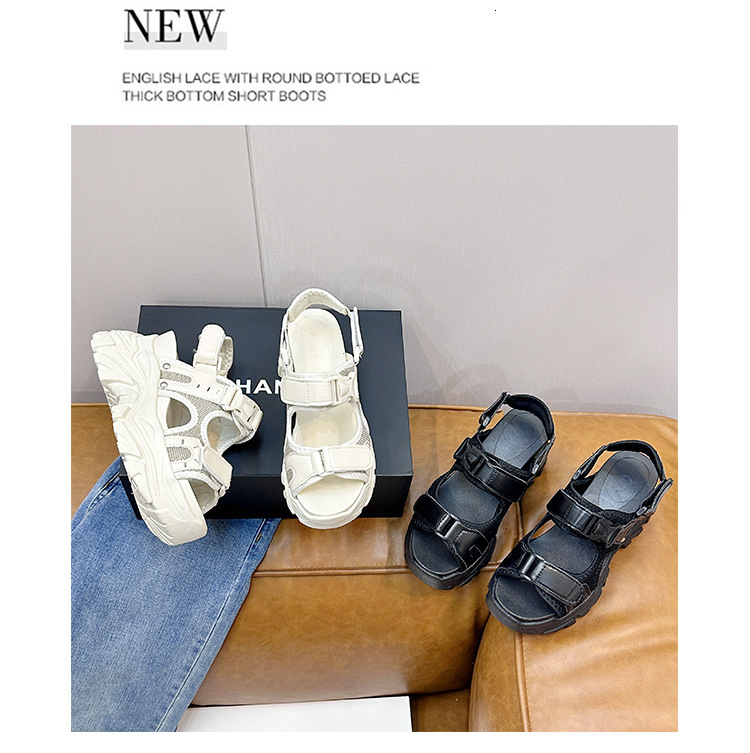 2024 Fashion Sports Outwear Summer New Soft Thick Sole Slope Heel Women's Sandals