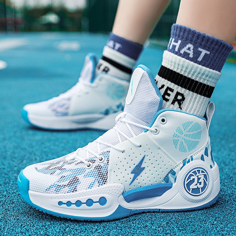 Children's basketball shoes male professional training actual combat shock-absorbing rebound junior high school non-slip sports